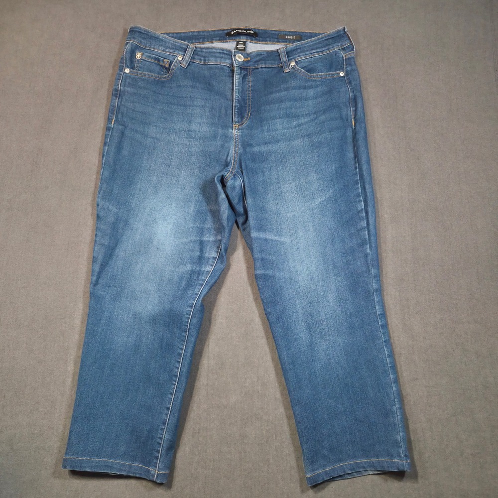 Bandolino Mandie Jeans Womens 16W Short Blue Straight Leg Stretch Denim